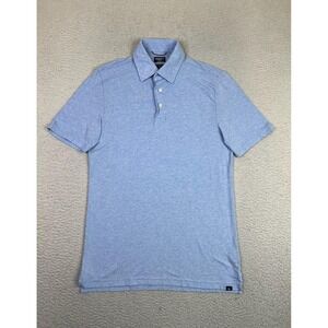 Faherty Movement Polo Shirt Mens Small Blue Stretch Casual Soft Knit Comfort